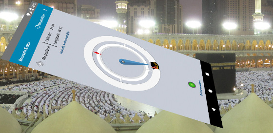 Boussole Kaaba, direction qibla Boussole Kaaba, direction qibla