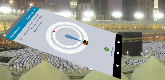 Kaaba compass, qibla direction Kaaba compass, qibla direction